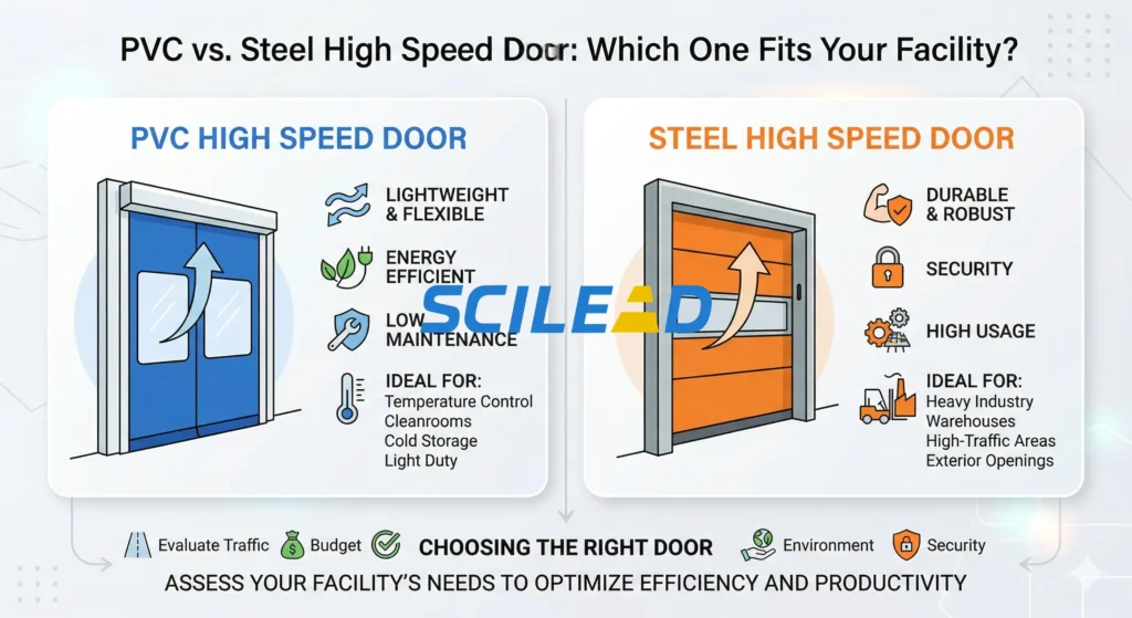 PVC vs Steel High Speed Door